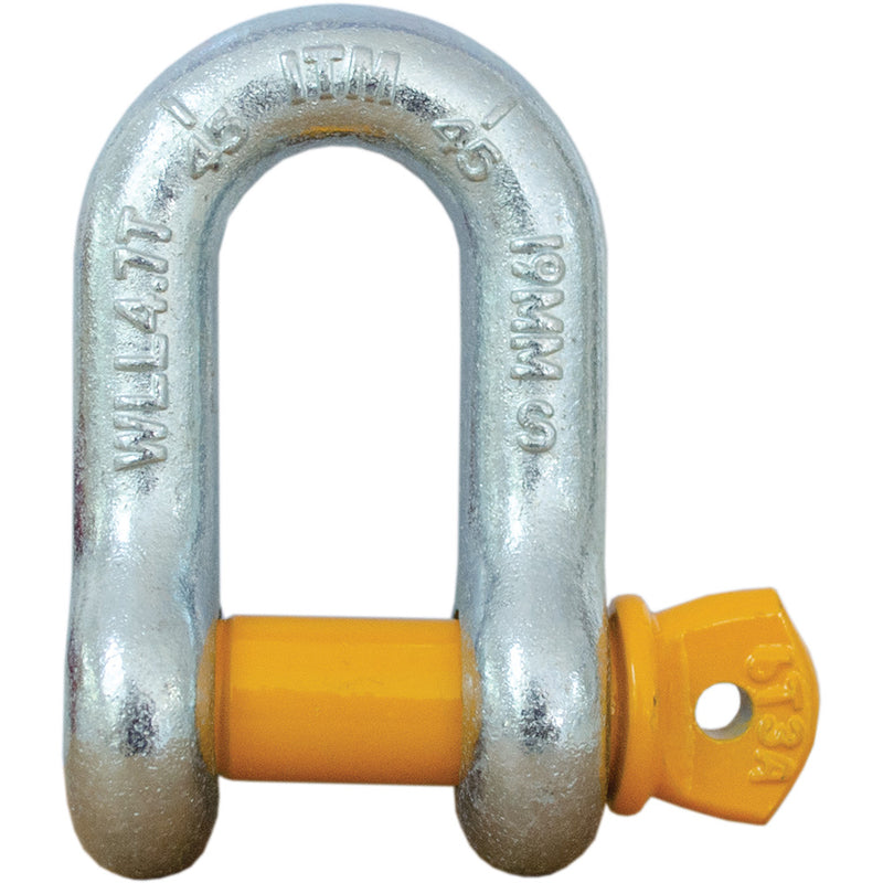 ITM Dee Shackle-Yellow Pin GS Screw Pin-1 Ton-10mm Body