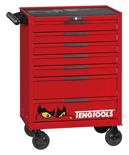 Teng Pro35 26in Roller Cabinet 7 Drawers Red