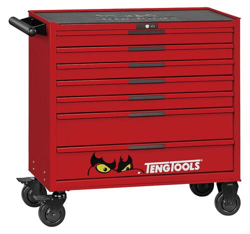 Teng Pro35 37in Roller Cabinet 7 Drawers Red