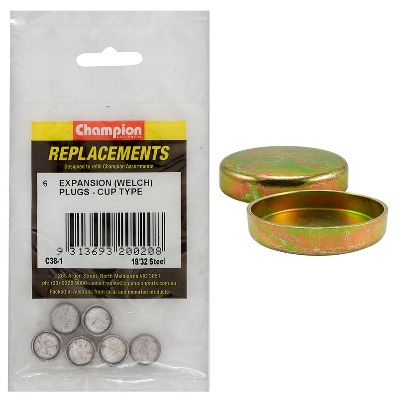 Champion 25mm Steel Welsh Plug - 10pk** – HJ PHILLIPS