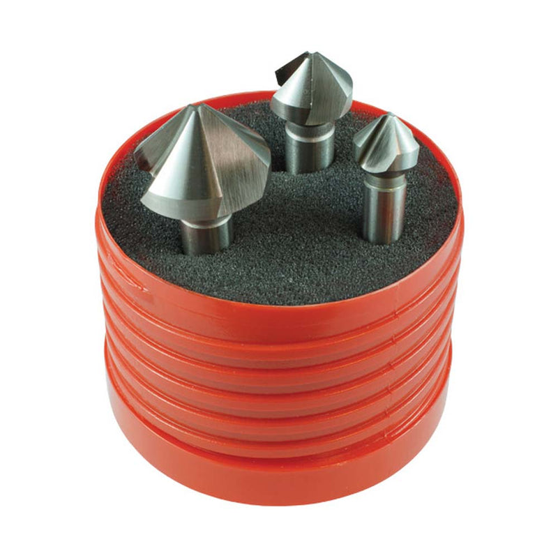 Holemaker 3pc 3-Flute 90deg Countersink Set 10.4/16.5/25.0mm