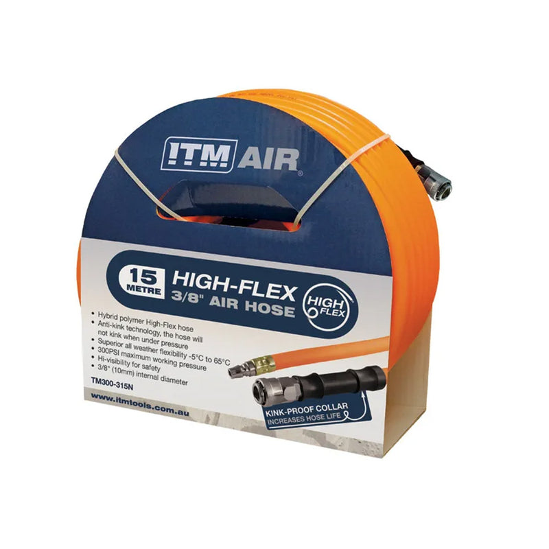 ITM High-Flex Air Hose - 15m w/ Nitto Style Fittings