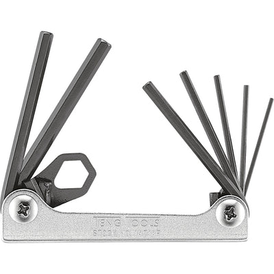 Teng 7pc Folding AF Hex Key Set - 1/6in-7/32in Default Title