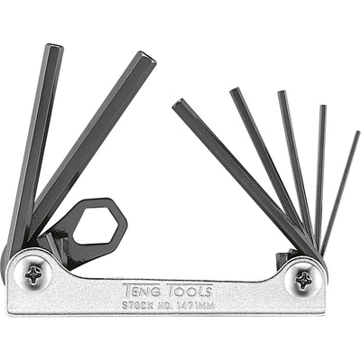 Teng 7pc Folding mm Hex Key Set - 1.5-6.0mm Default Title