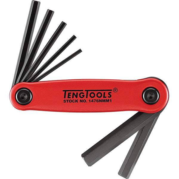 Teng 7pc Folding Metric Hex Key Set - 2.5-10.0mm Default Title