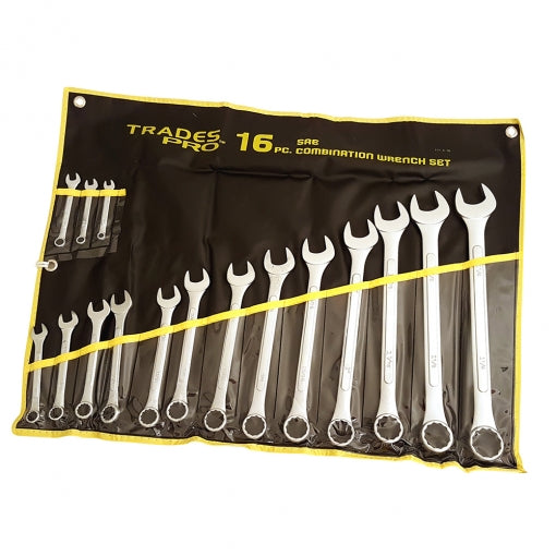 16pc Imperial Ring and Open End Spanner Set