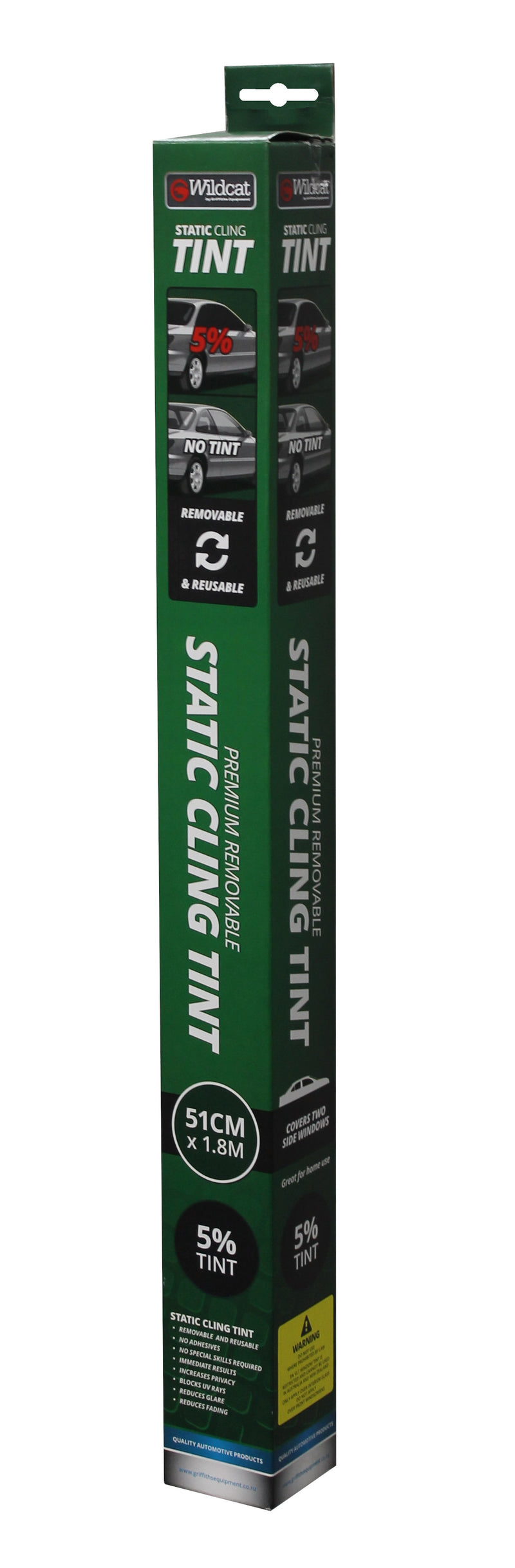 STATIC WINDOW TINT REMOVABLE