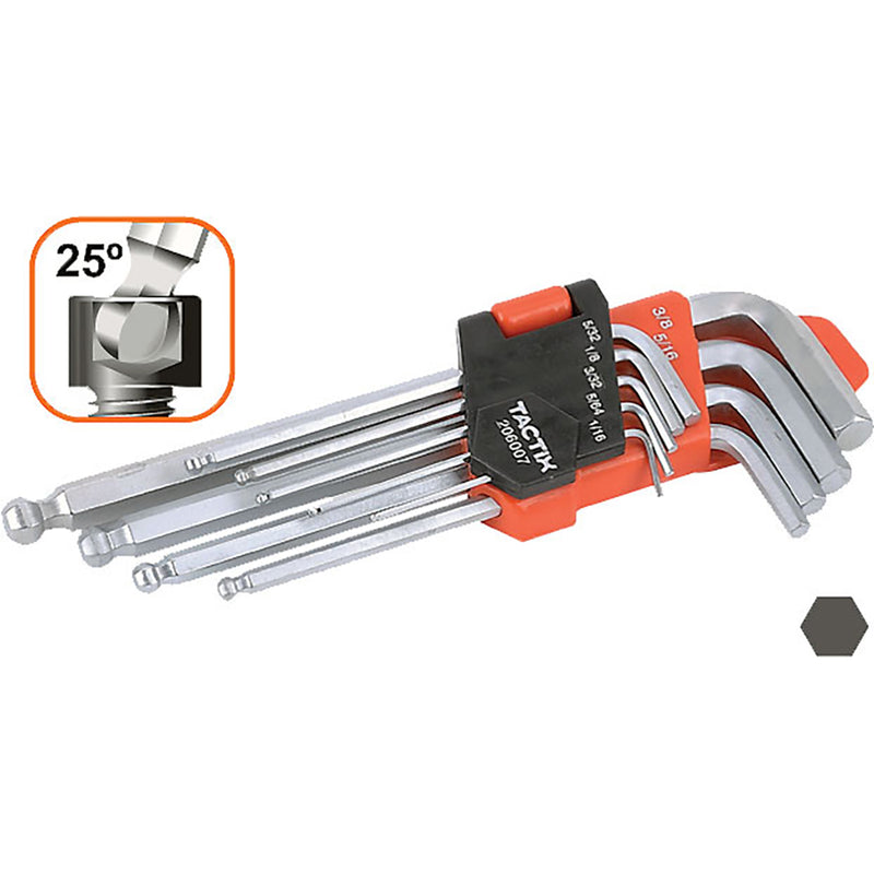 Tactix Hex Key Long 9Pc SAE Default Title