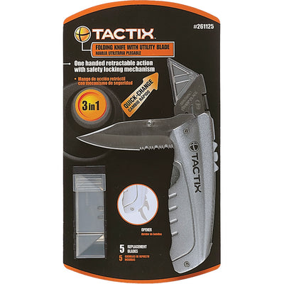 Tactix Utility Folding Knife Dual Function Default Title