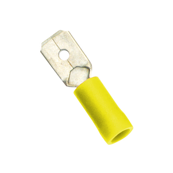 Champion Yellow Male Push - On Spade Terminal - 100pk Default Title