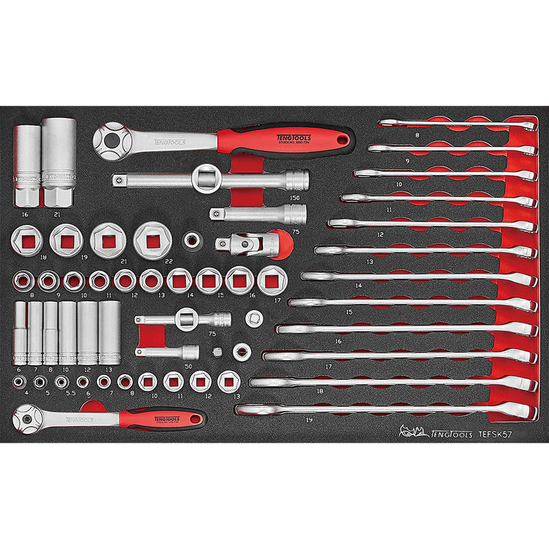 Teng 57pc Spanner And Socket Set (EVA)