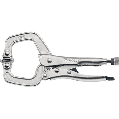 Teng 6in C-Clamp Locking Plier (NP) w/Swivel Pad Default Title