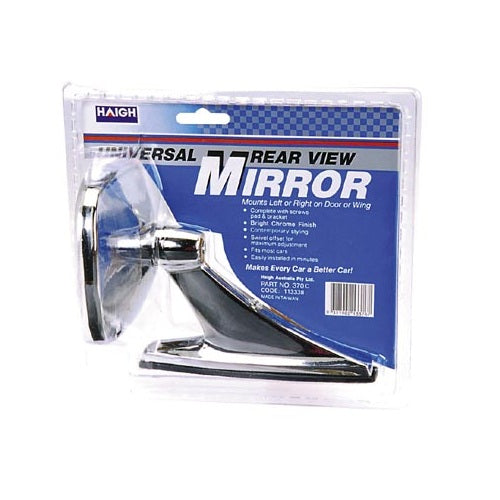 SQUARE CHROME FINISH UNIVERSAL DOOR MIRROR