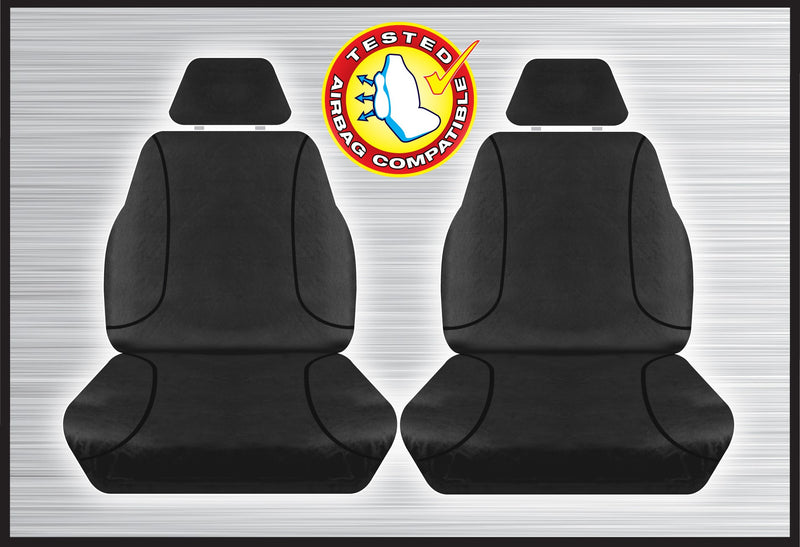 BLACK CANVAS FRONT SEAT COVER PAIR- HILUX SR & SR5