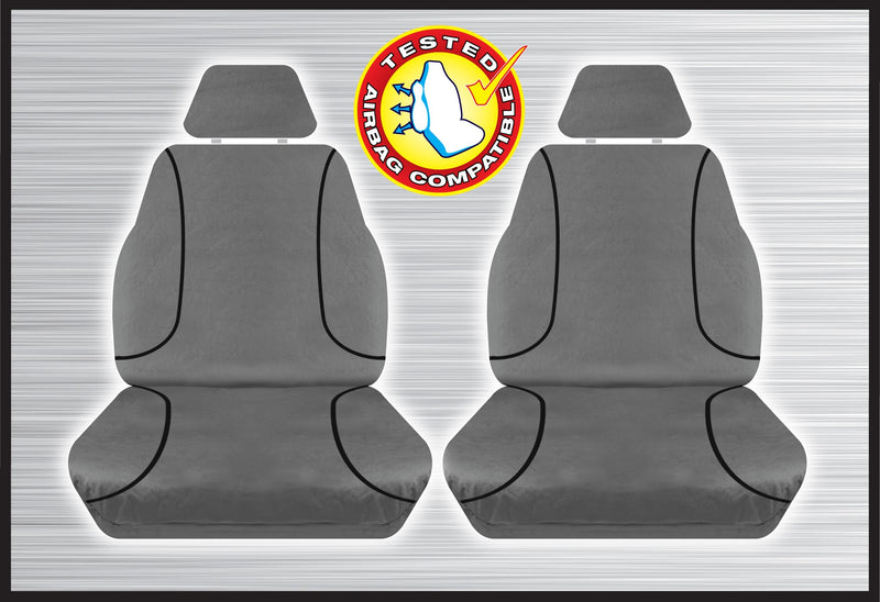 GREY CANVAS FRONT SEAT COVER PAIR - EVEREST RANGER & BT50