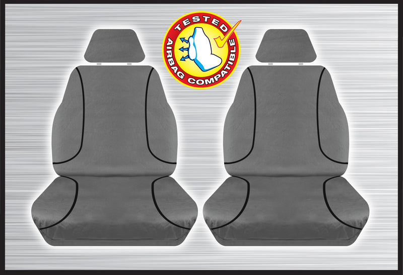 GREY CANVAS FRONT SEAT COVER PAIR  - COLORADO/DMAX
