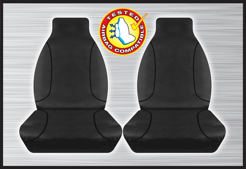 BLACK CANVAS FRONT SEAT COVER PAIR - HILUX 07/2015 ONWARD