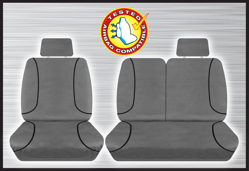 GREY CANVAS FRONT SEAT COVER SET - ILOAD 2008 ONWARD