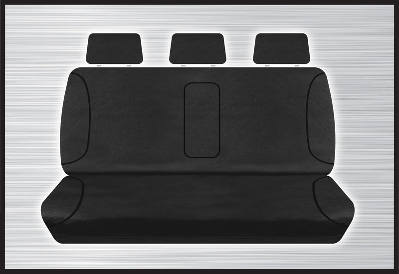 BLACK CANVAS REAR BENCH SEAT COVER - TRITON 05/2015 ONWARD
