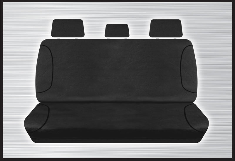 BLACK CANVAS REAR BENCH SEAT COVER - HILUX VARIOUS 05/2005+