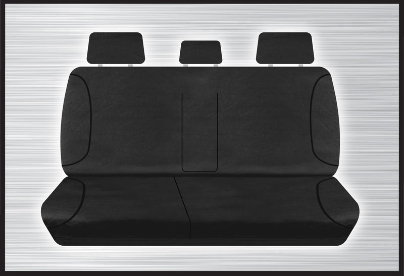 BLACK CANVAS REAR BENCH SEAT COVER - HILUX 07/2015 ONWARD