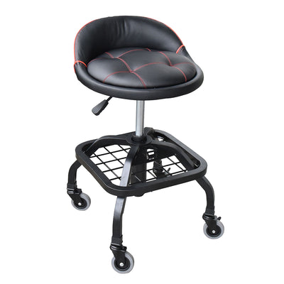 Rolling Workshop Seat with Lumbar Cushion Default Title