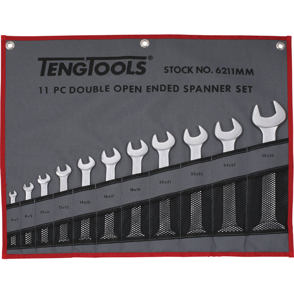 Teng 11pc Double Open-End Spanner Set 6-32mm Default Title