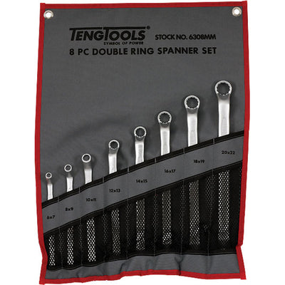 Teng 8pc Double off-Set Ring Spanner Set 6-22mm Default Title