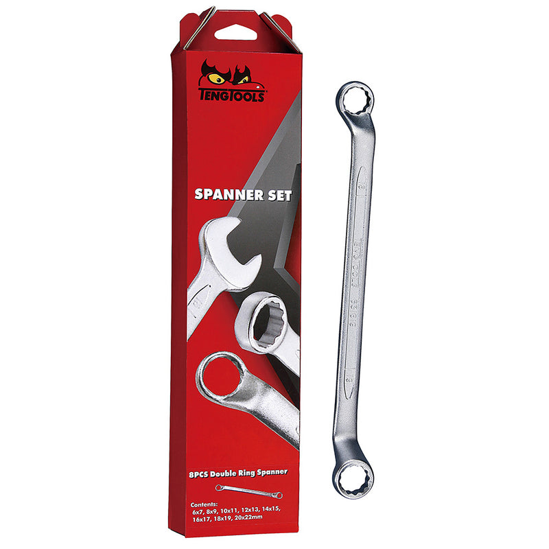 Teng 8Pc Double Ring Spanner Set (MM) Default Title