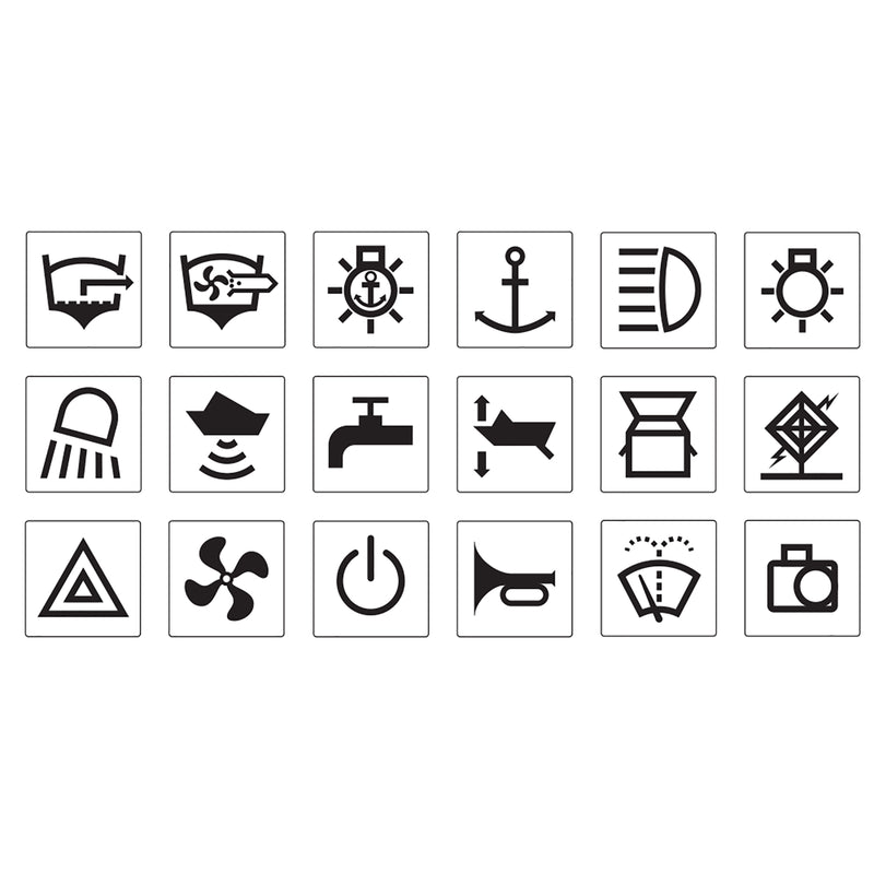 RV AND MARINE BLACK STICKER SWITCH SET