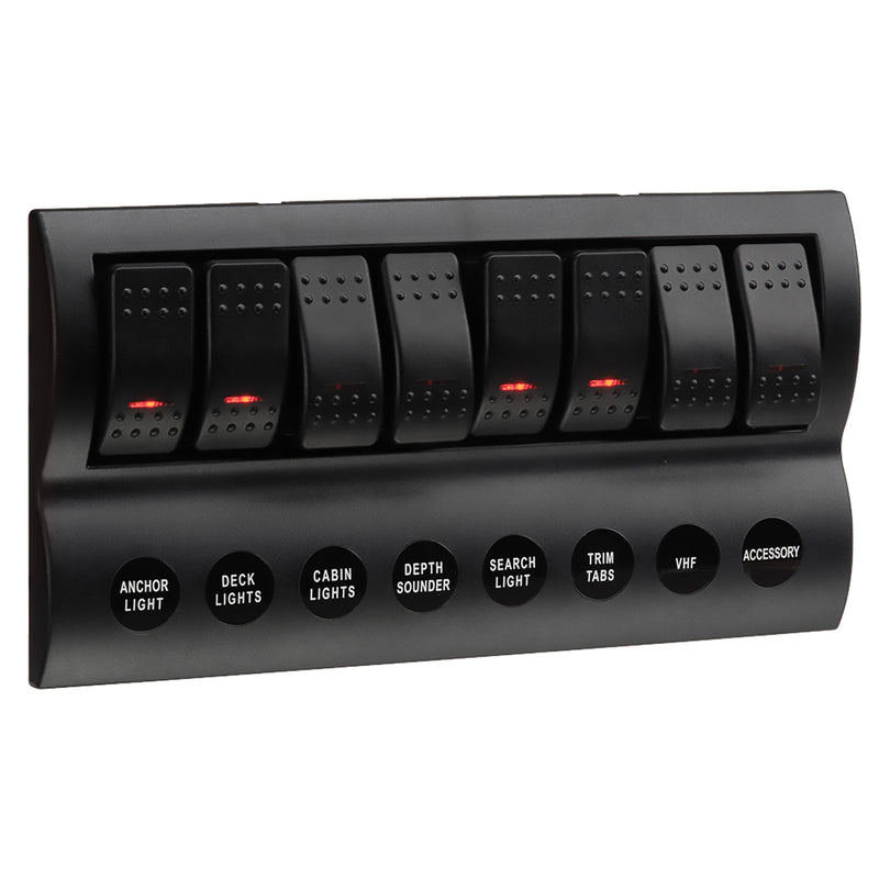 8-WAY LED SWITCH PANEL WITH FUSE PROTECTION