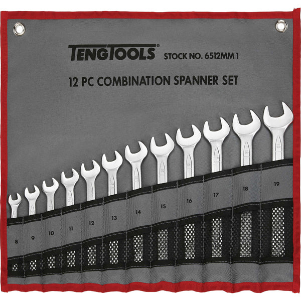 12PC ROE COMBINATION SPANNER SET IN WALLET- 8-19MM Default Title