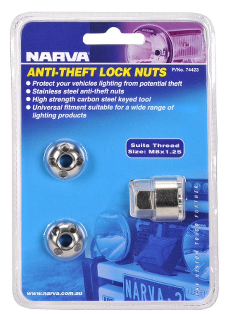 ANTI THEFT LOCK NUTS M8 x 1.25 PK2