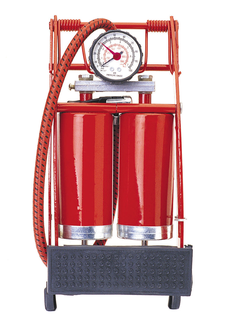 DOUBLE BARREL FOOT PUMP