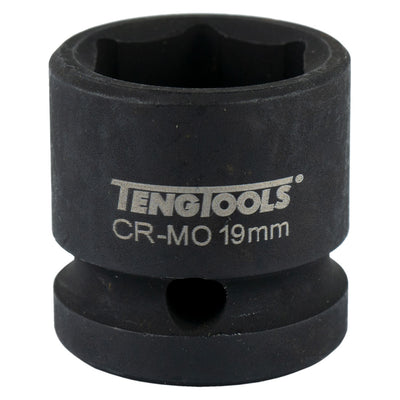 Teng 1/2in Dr. Stubby Impact Socket 19mm DIN Default Title