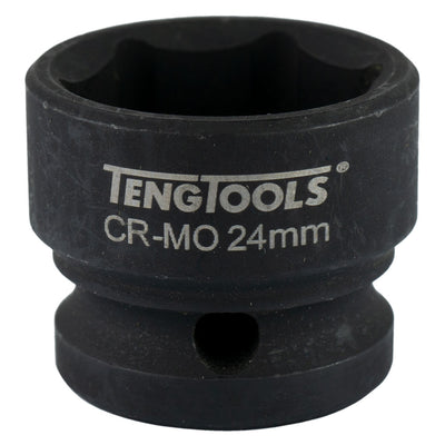 Teng 1/2in Dr. Stubby Impact Socket 24mm DIN Default Title