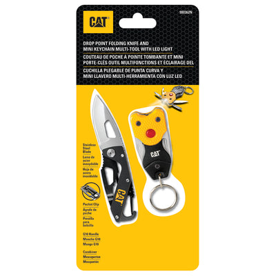 Cat® Folding Skeleton Knife and Mini Keychain Multi-Tool Set Default Title