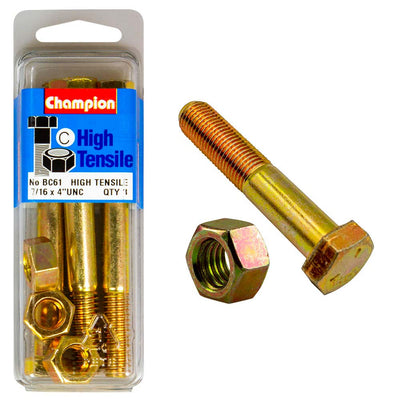 Champion 4 x 7/16in Bolt & Nut (C) - GR5 Default Title