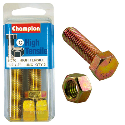 Champion 2in x 1/2in Set Screw & Nut (C) - GR5 Default Title