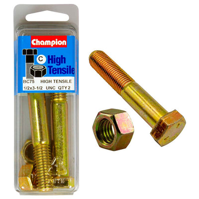 Champion 3-1/2in x 1/2in Bolt & Nut (C) - GR5 Default Title