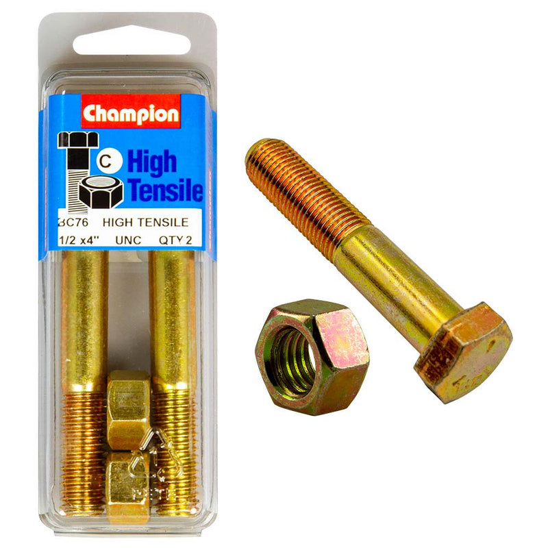 Champion 4in x 1/2in Bolt And Nut (C) - GR5 Default Title