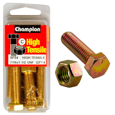 Champion 1-1/2in x 7/16in Set Screw  & Nut (C) - GR5 Default Title