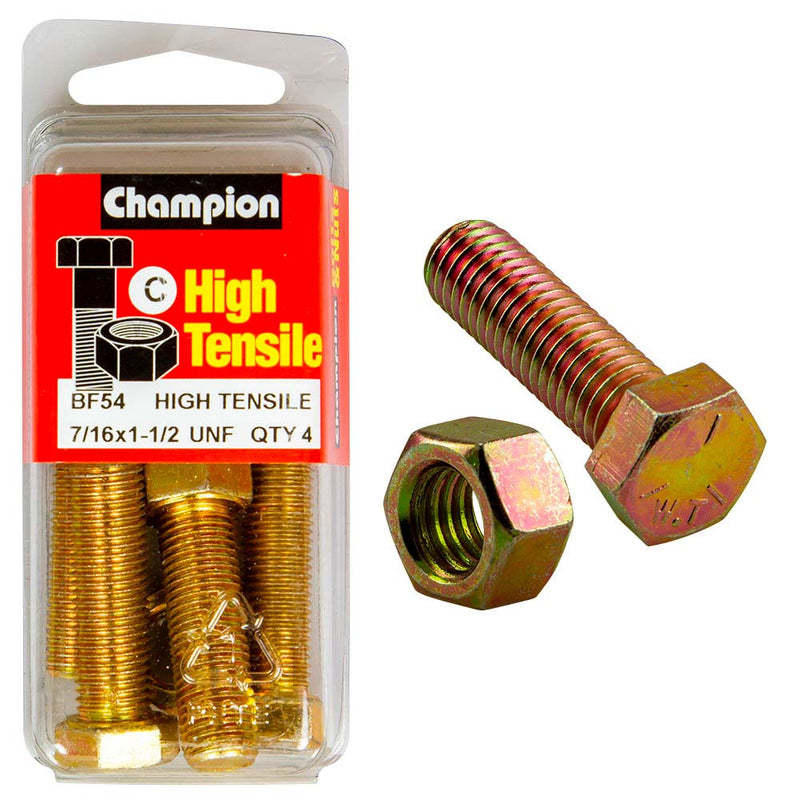 Champion 1-1/2in x 7/16in Set Screw  & Nut (C) - GR5 Default Title