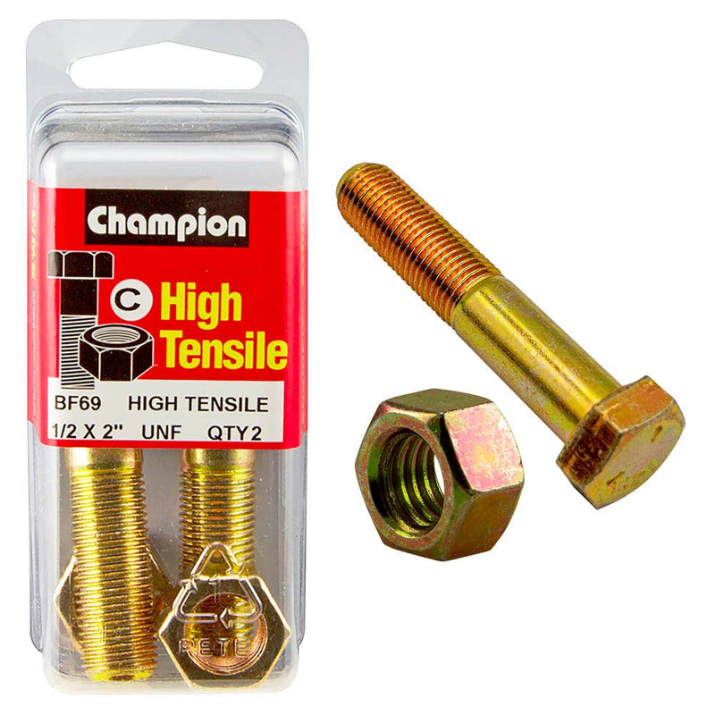 Champion 2in x 1/2in Bolt And Nut (C) - GR5 Default Title