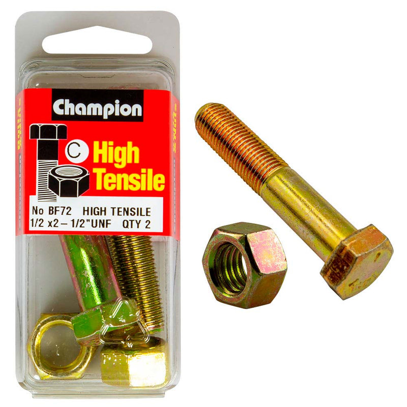 Champion 2-1/2in x 1/2in Bolt And Nut (C) - GR5 Default Title