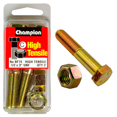 Champion 3in x 1/2in Bolt And Nut (C) - GR5 Default Title