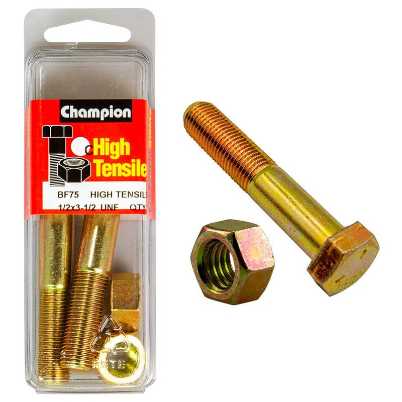 Champion 3-1/2in x 1/2in Bolt And Nut (C) - GR5 Default Title