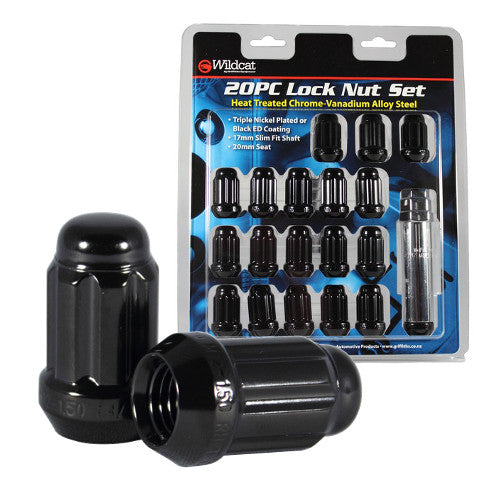 LOCK NUT SET THIN SHAFT 1.5 BLACK PK20