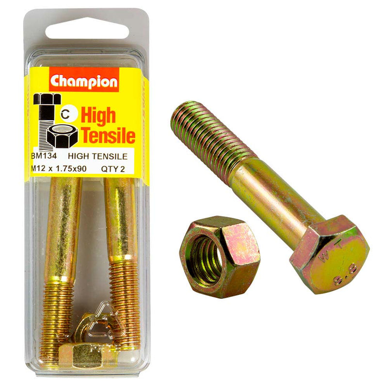 Champion M12 x 90 Bolt & Nut (C) - GR8.8 Default Title