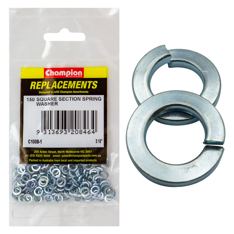 Champion 3/16in / 5mm Square Section Spring Washer -150pk Default Title